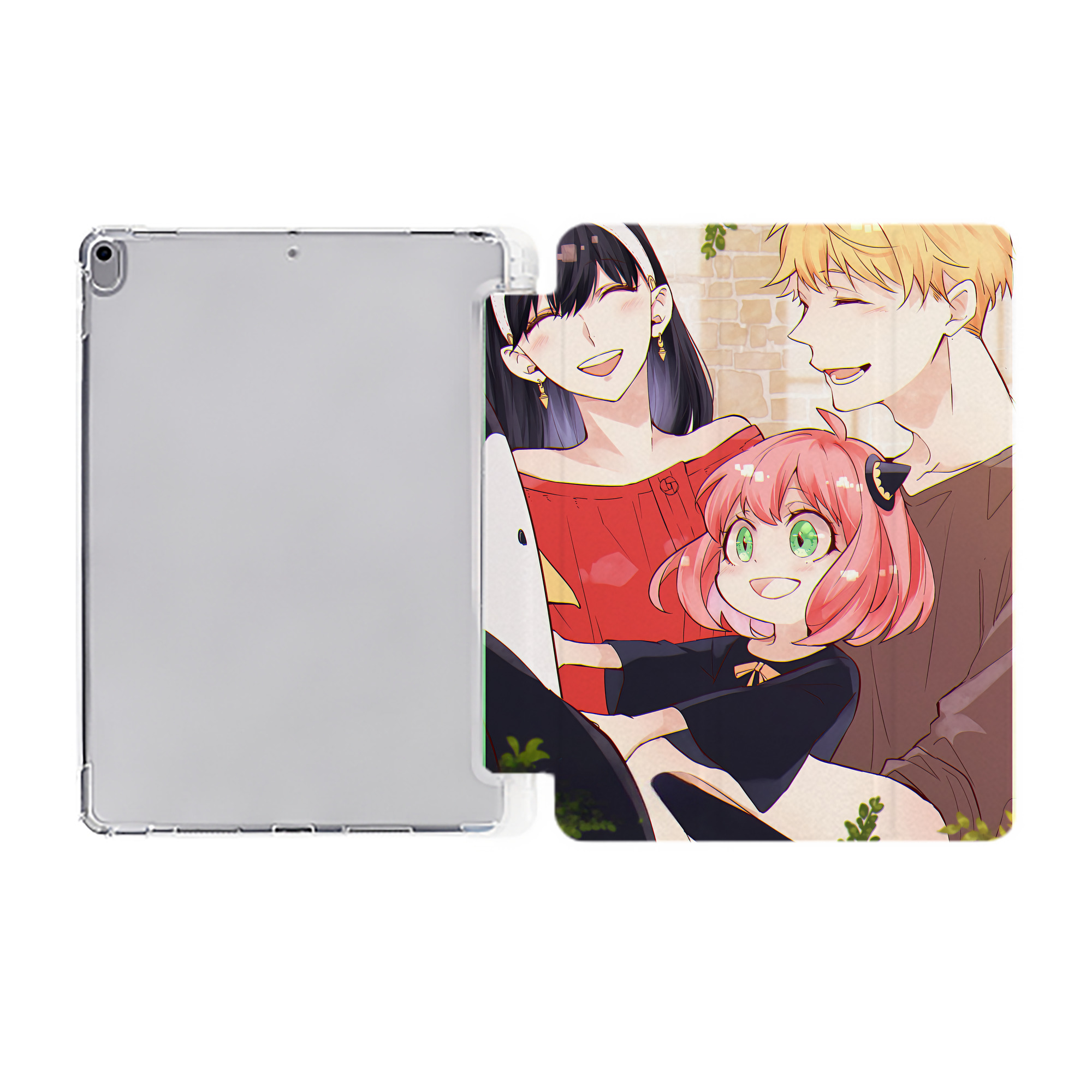 （画像用） SPY×FAMILY间谍家家酒 IPad ケース ペン収納付き 三つ折りスタンド PUレザー×シリコン 対応機種9.5/10.5/10.9インチ